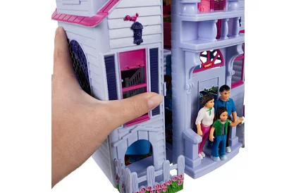 Összecsukható babaház bútorral