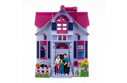 Összecsukható babaház bútorral