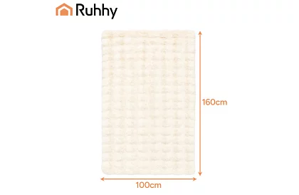 Meleg bársonyos fehér takaró 160 × 100 cm