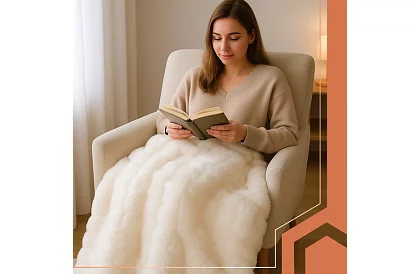 Meleg bársonyos fehér takaró 160 × 100 cm