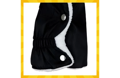 Fekete kesztyű - meleg kesztyű babakocsira