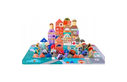 Fa díszek – Város 115 db alátéttel