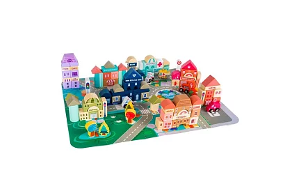 Fa díszek – Város 115 db alátéttel