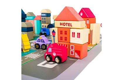 Fa díszek – Város 115 db alátéttel