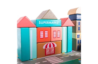 Fa díszek – Város 115 db alátéttel