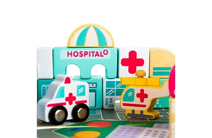 Fa díszek – Város 115 db alátéttel