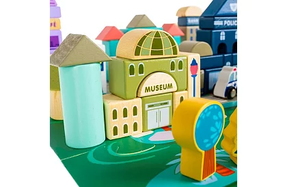 Fa díszek – Város 115 db alátéttel