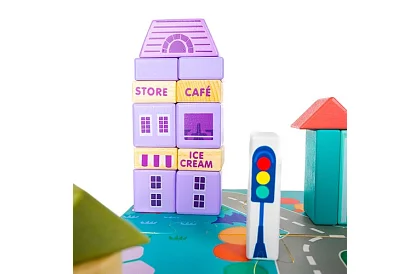 Fa díszek – Város 115 db alátéttel