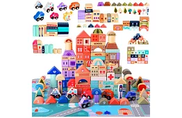 Fa díszek – Város 115 db alátéttel