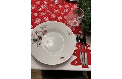 Karácsonyi evőeszköztartó – 12 db terítő
