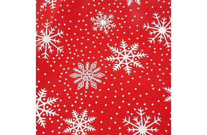 Hosszú karácsonyi piros futó hópehely mintával – 150 x 35 cm