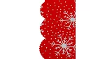 Hosszú karácsonyi piros futó hópehely mintával – 150 x 35 cm