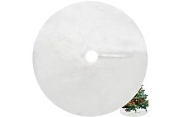 Karácsonyfatalp – 120 cm, fehér szőrme