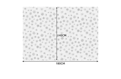 Asztalterítő hópehely mintával 180 x 140 cm – fehér-ezüst