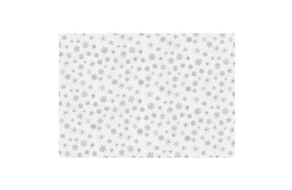 Asztalterítő hópehely mintával 180 x 140 cm – fehér-ezüst