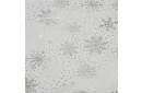 Asztalterítő hópehely mintával 180 x 140 cm – fehér-ezüst