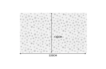Asztalterítő hópehely mintával 220 x 140 cm – fehér-ezüst