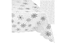 Asztalterítő hópehely mintával 220 x 140 cm – fehér-ezüst