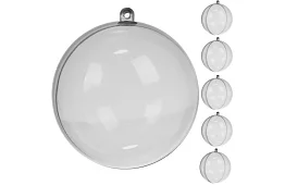 Akril díszek dekorálásra, töltésre - átmérő 10 cm, 5 db