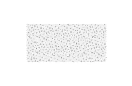 Asztalterítő hópehely mintával 260 x 140 cm – fehér-ezüst