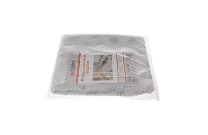 Asztalterítő hópehely mintával 260 x 140 cm – fehér-ezüst