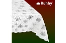 Asztalterítő hópehely mintával 260 x 140 cm – fehér-ezüst
