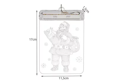 LED karácsonyi ólomüveg elemmel – TÉLAPÓ