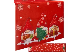 Hosszú karácsonyi futó 180 x 40 cm – piros manókkal