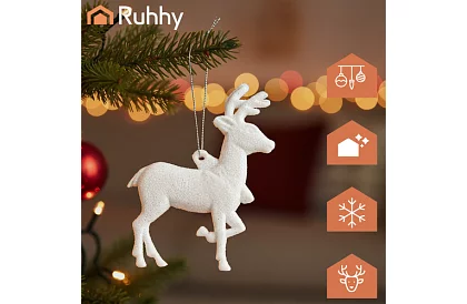 Karácsonyi díszek – 9 rénszarvas készlet