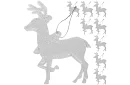 Karácsonyi díszek – 9 rénszarvas készlet
