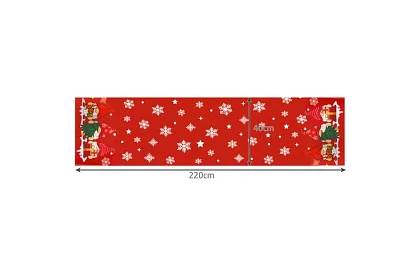 Hosszú karácsonyi futó 220 x 40 cm – piros manókkal
