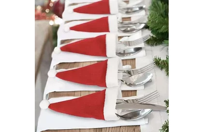 Karácsonyi evőeszköztartó – 12 db-os készlet