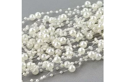 Karácsonyi dekoráció – gyöngyös lánc 5 méter