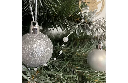 Karácsonyi dekoráció – gyöngyös lánc 5 méter