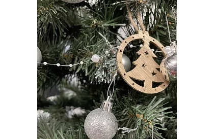 Karácsonyi dekoráció – gyöngyös lánc 5 méter