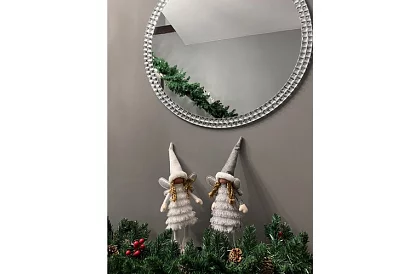 Karácsonyi fehér tündér szárnyakkal – 40 cm