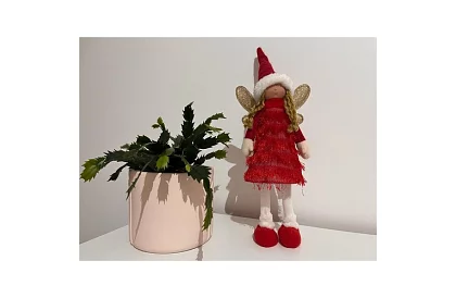 Karácsonyi piros tündér szárnyakkal – 40 cm