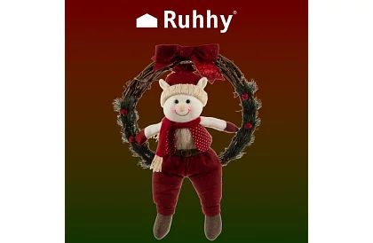 Karácsonyi ajtódísz ELF – 36 × 55 cm