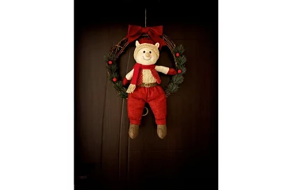 Karácsonyi ajtódísz ELF – 36 × 55 cm