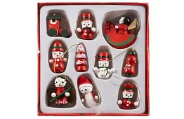 Karácsonyi fa díszek - 10 darab