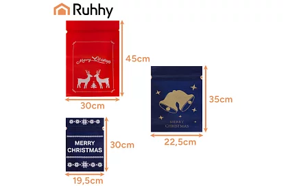 Dekoratív ajándék karácsonyi tasakok – 8 db