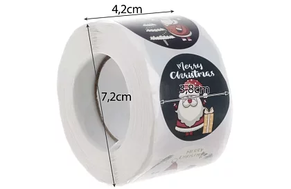 Karácsonyi matricák tekercsben – 500 darab