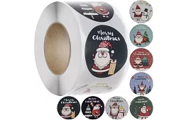 Karácsonyi matricák tekercsben – 500 darab