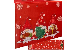 Hosszú karácsonyi futó 150 x 40 cm – piros manókkal