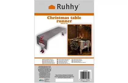 Hosszú karácsonyi futó manóval 215 x 34 cm