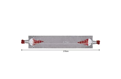 Hosszú karácsonyi futó manóval 215 x 34 cm