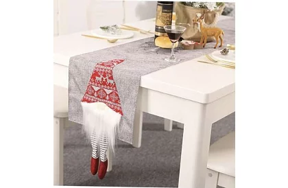 Hosszú karácsonyi futó manóval 215 x 34 cm