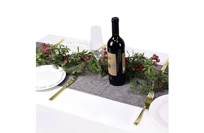 Hosszú karácsonyi futó manóval 215 x 34 cm