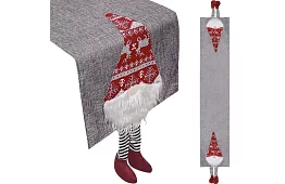 Hosszú karácsonyi futó manóval 215 x 34 cm