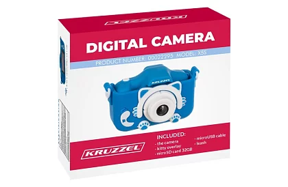 Digitális fényképezőgép gyerekeknek Full HD 32GB kártyával – kék